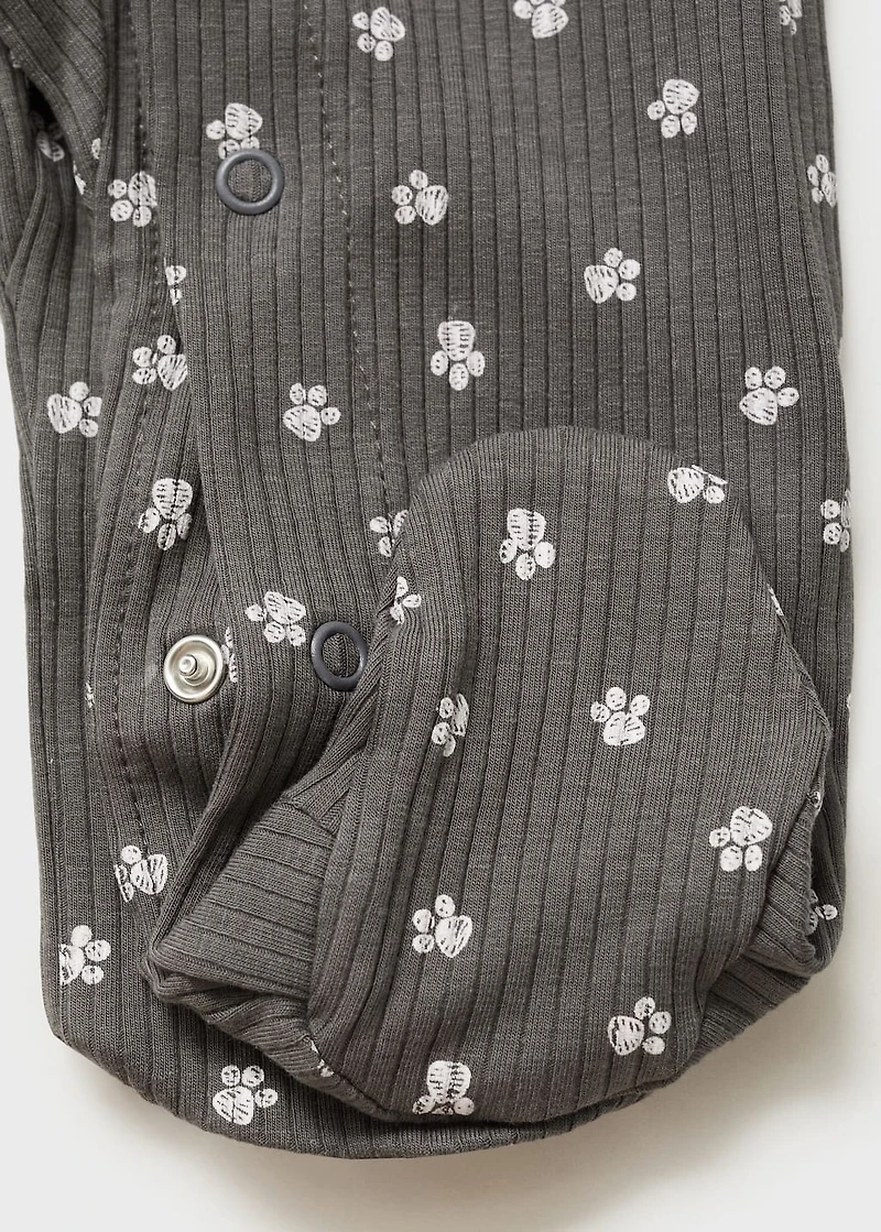 Printed bodysuit piyamas
