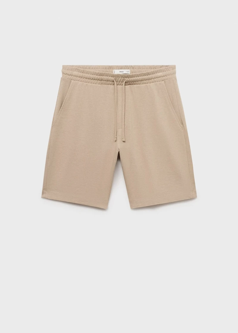 100% cotton bermuda shorts with drawstring