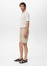 100% cotton bermuda shorts with drawstring