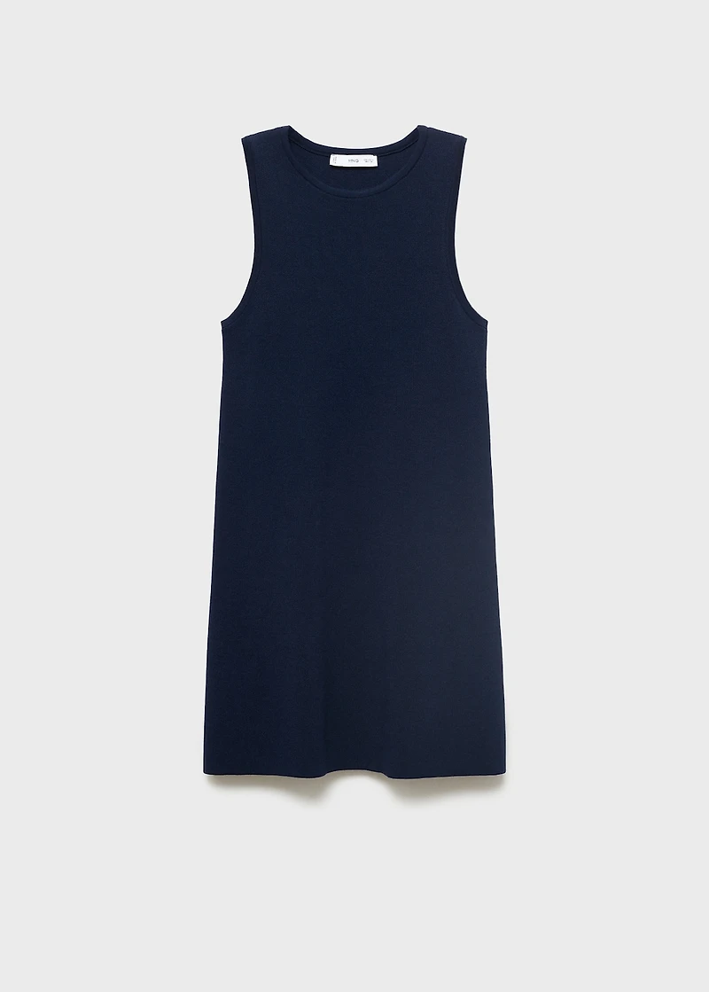 Knitted dress with straps