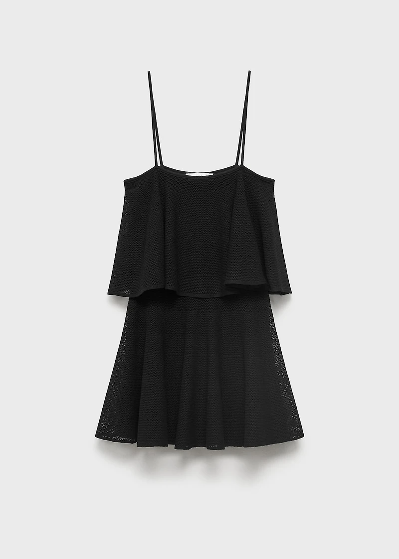 Ruffle knit dress