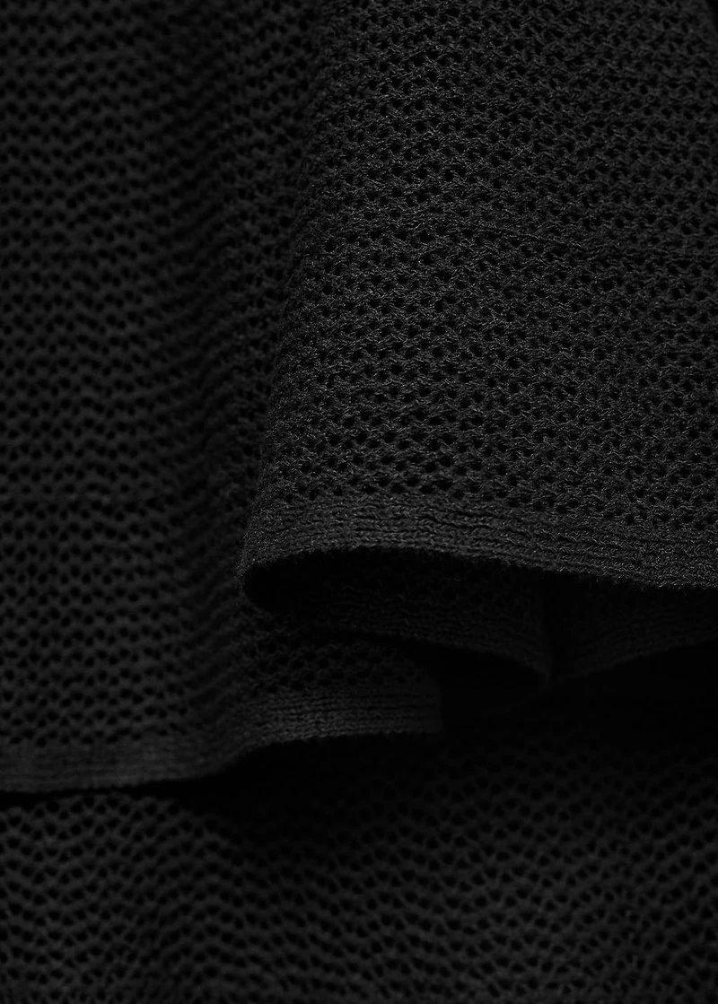 Ruffle knit dress