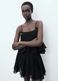 Ruffle knit dress
