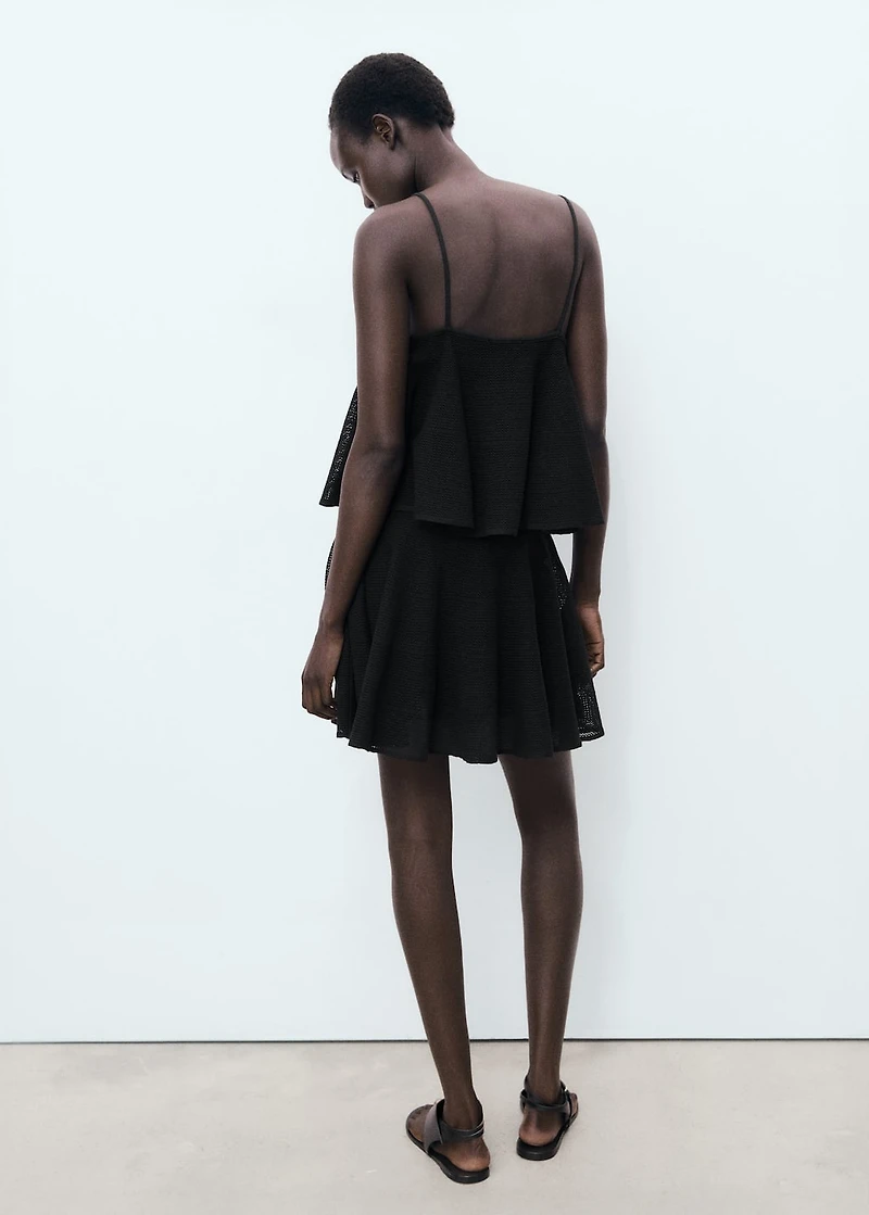 Ruffle knit dress