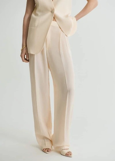 Straight-fit suit pants
