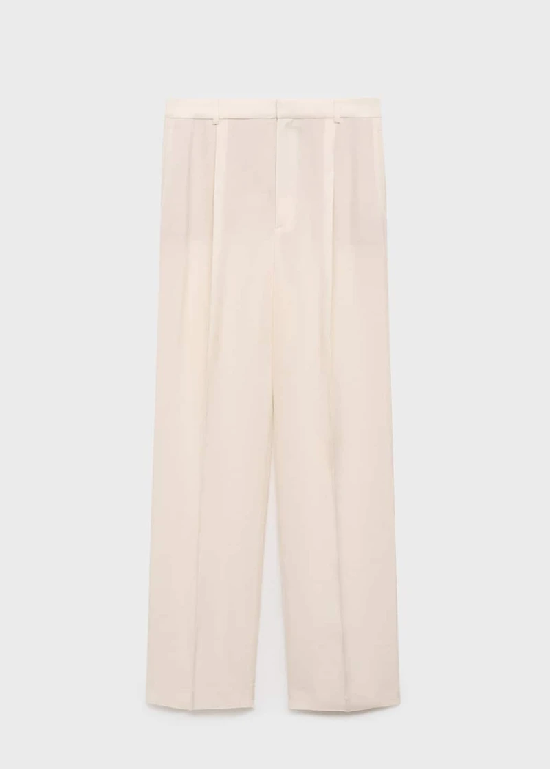 Straight-fit suit pants