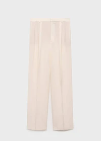 Straight-fit suit pants