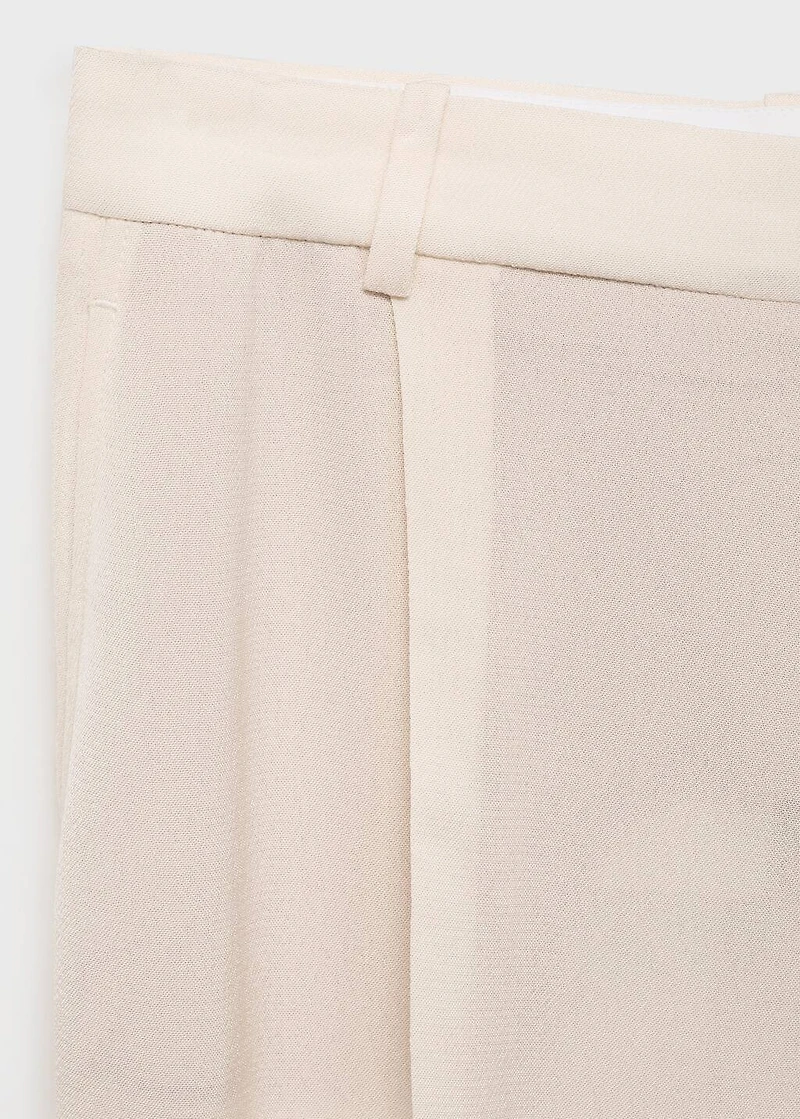 Straight-fit suit pants
