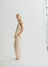Straight-fit suit pants