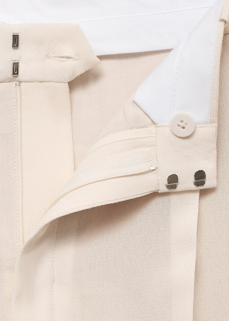 Straight-fit suit pants