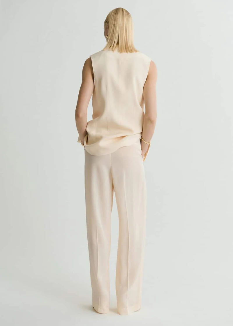 Straight-fit suit pants
