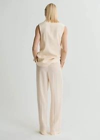 Straight-fit suit pants