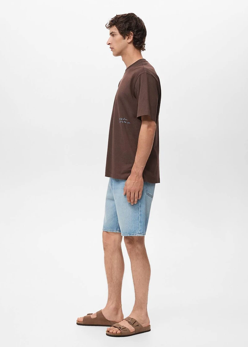 T-shirt with printed patch