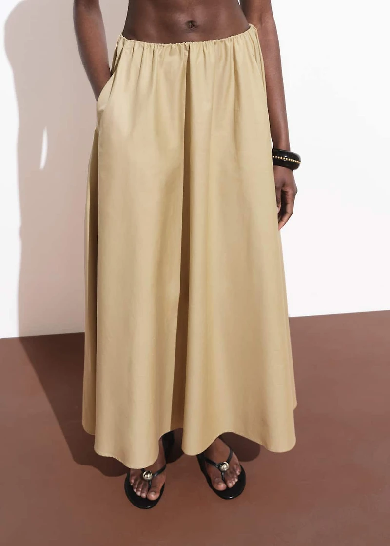 Flared cotton skirt
