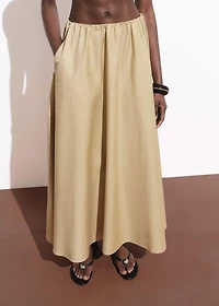 Flared cotton skirt