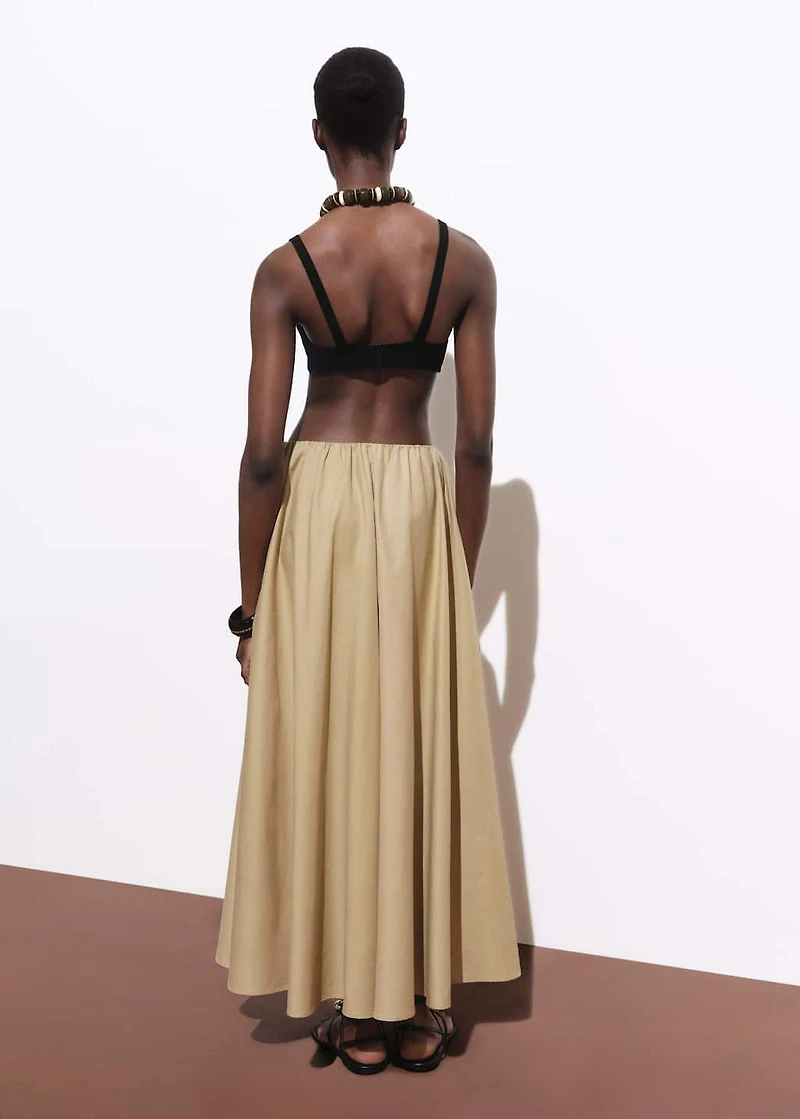 Flared cotton skirt