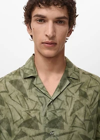 Printed bowling shirt