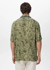 Printed bowling shirt