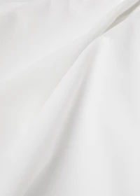 Cotton percale hemstitched top sheet for 150/160 cm bed