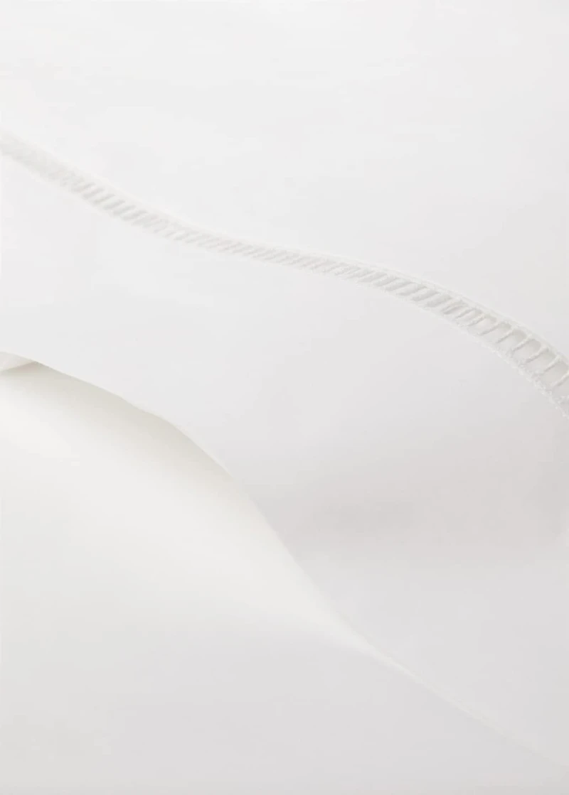 Cotton percale hemstitched top sheet for 150/160 cm bed