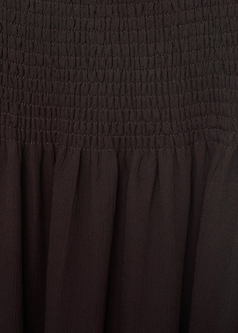 Asymmetrical dress with gathered body