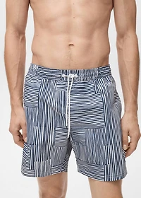 Multi-striped swimsuit