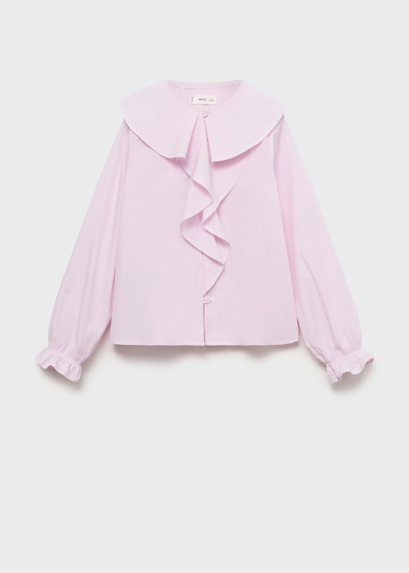 Shirt with ruffle detail