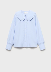 Double baby-collar shirt