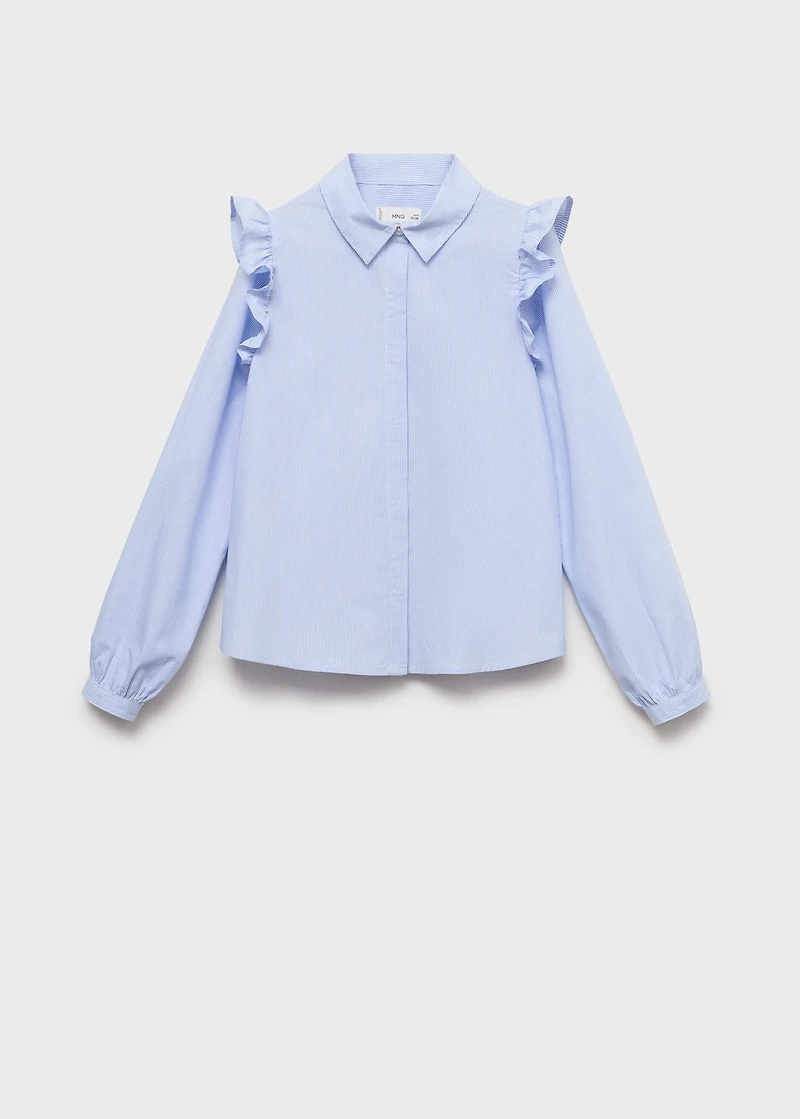 Shirt with ruffle detail