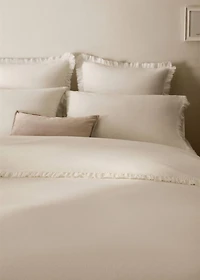 Percale cotton duvet cover with chiffon ruffle for cm bed