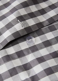 Percale cotton gingham check duvet cover for cm bed