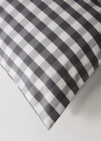 Percale cotton gingham check duvet cover for cm bed