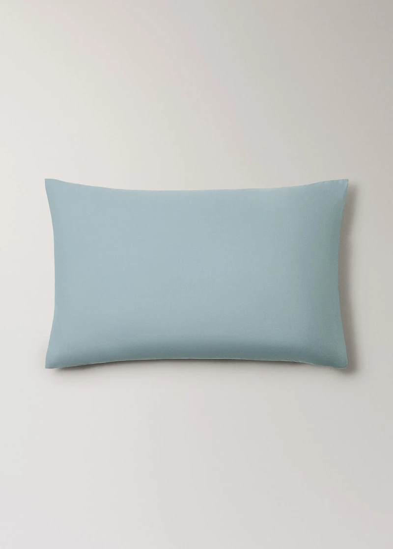 Two cotton percale pillowcases 50x75cm