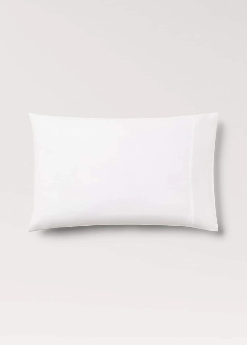 Two 300-thread count cotton percale pillowcases 50x75 cm