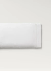 Cotton percale pillowcase with lace insert 45x110 cm