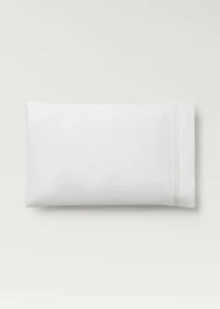Two cotton percale pillowcases with lace insert 50x75 cm