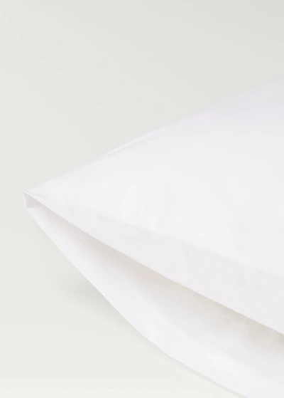 Two cotton percale pillowcases with lace insert 50x75 cm
