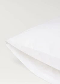 Two cotton percale pillowcases with lace insert 50x75 cm
