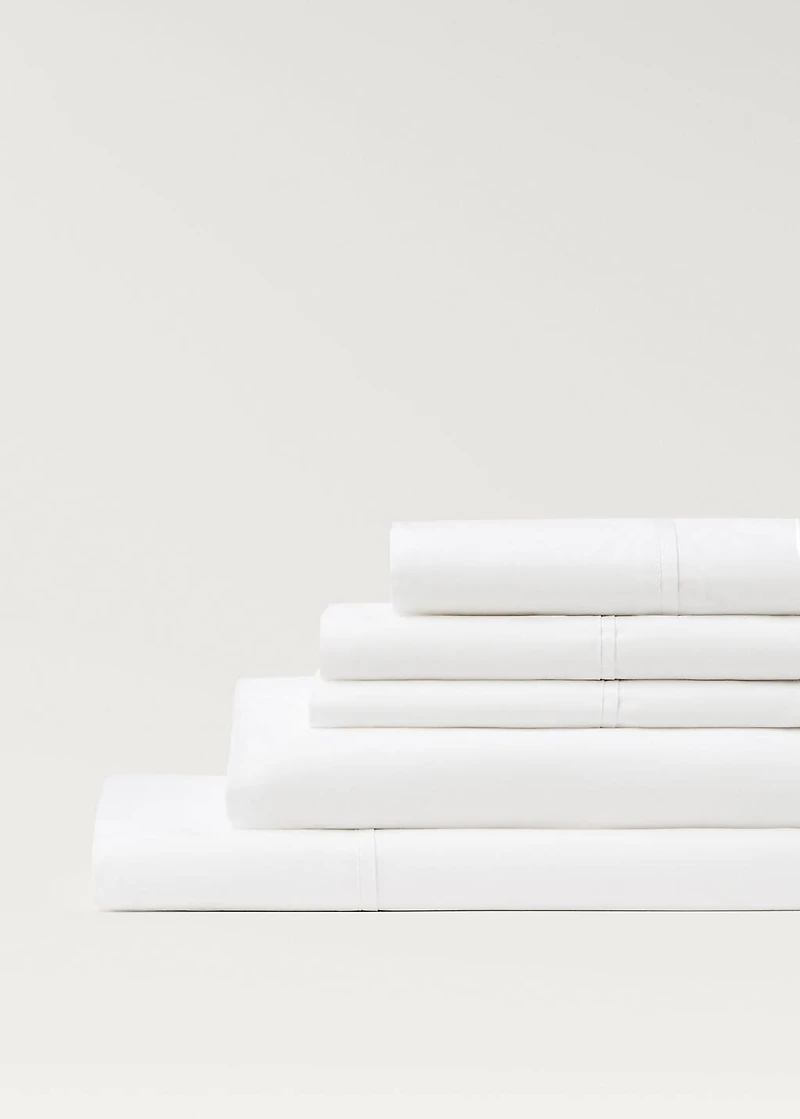 300-thread count percale cotton top sheet for / cm bed