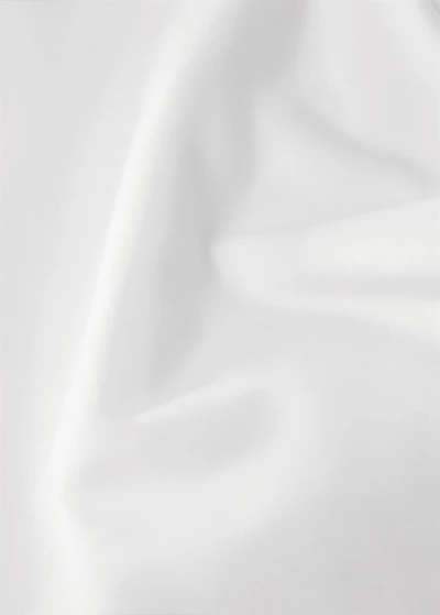 500-thread count cotton percale top sheet with rounded piping detail for 180/200cm bed