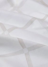 Percale cotton top sheet with a checked print for cm bed