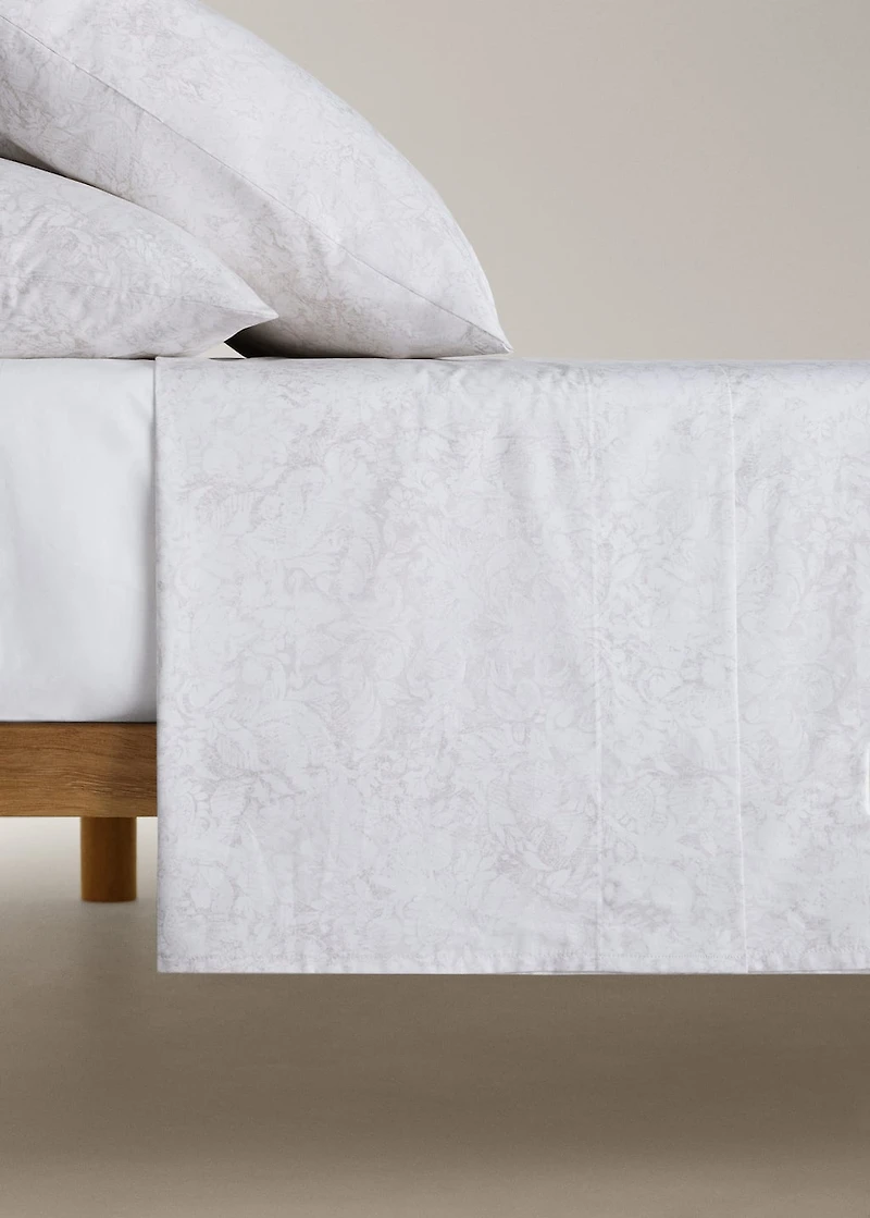 200-thread count percale cotton top sheet for 90 cm bed
