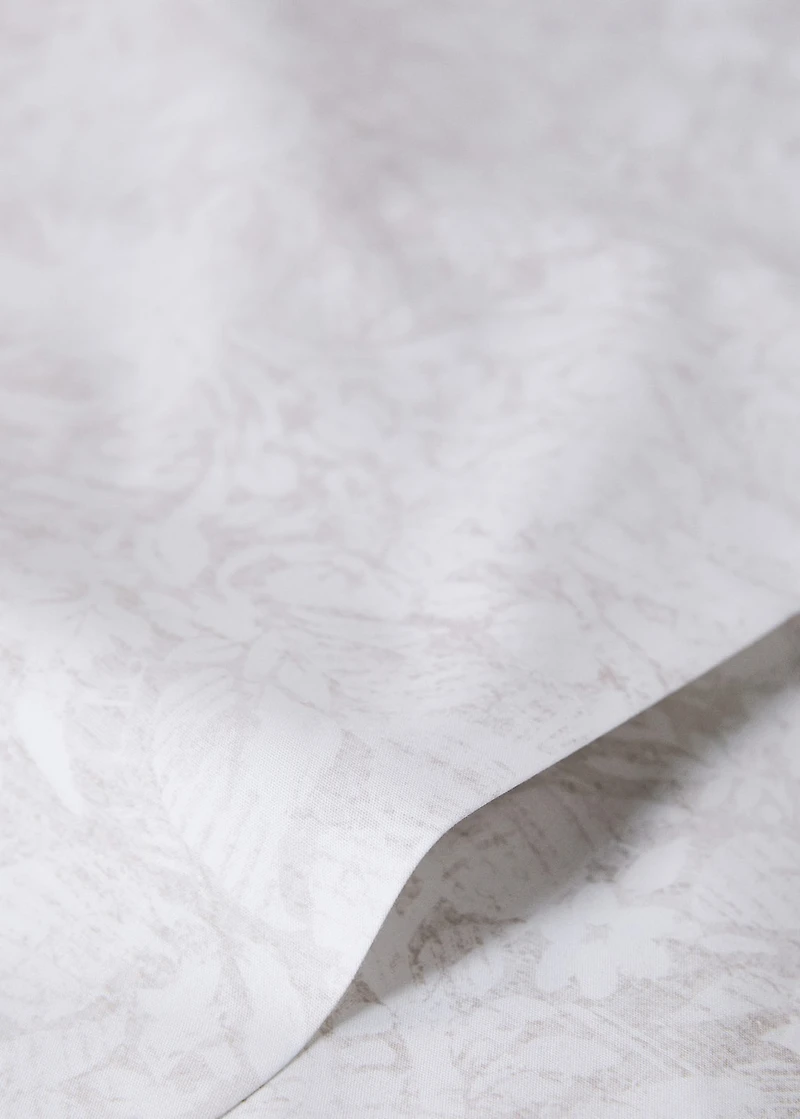 200-thread count percale cotton top sheet for 180/200 cm bed