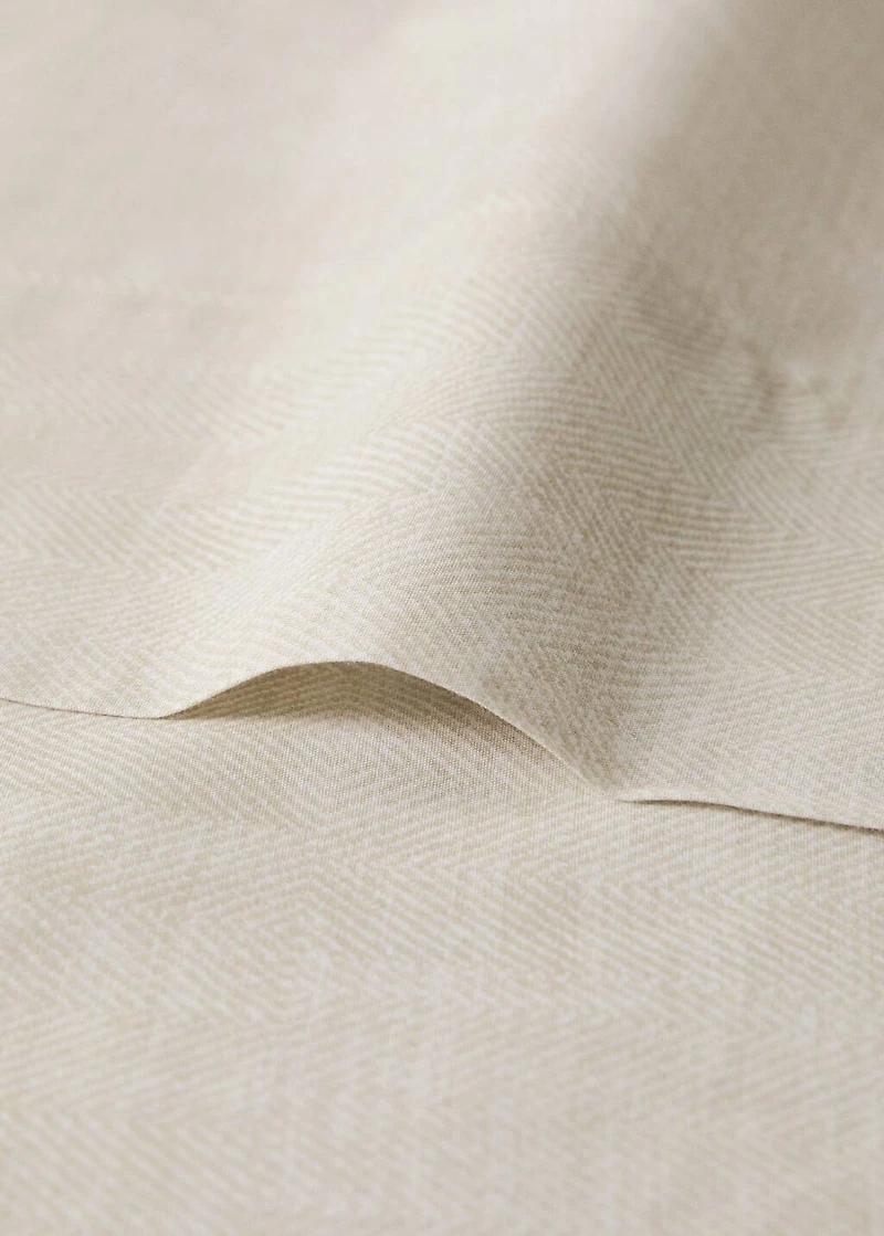 Percale cotton floral-print top sheet for 180 cm bed