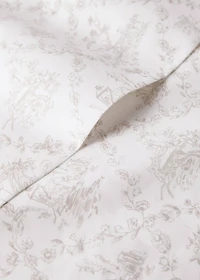 Toile de Jouy percale cotton children's top sheet for 90 cm bed