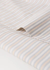 Children's percale cotton top sheet with fine stripe print for 135/140 cm bed