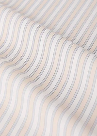 Children's percale cotton top sheet with fine stripe print for 135/140 cm bed
