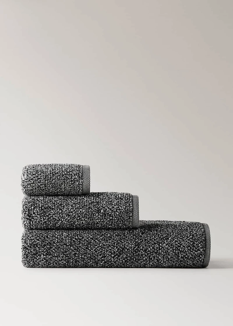 Cotton-blend two-tone washbasin towel