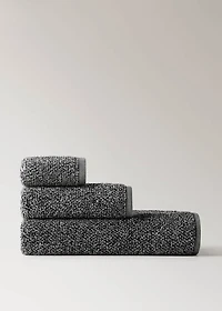 Cotton-blend two-tone washbasin towel