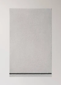 Bath towel with striped trim